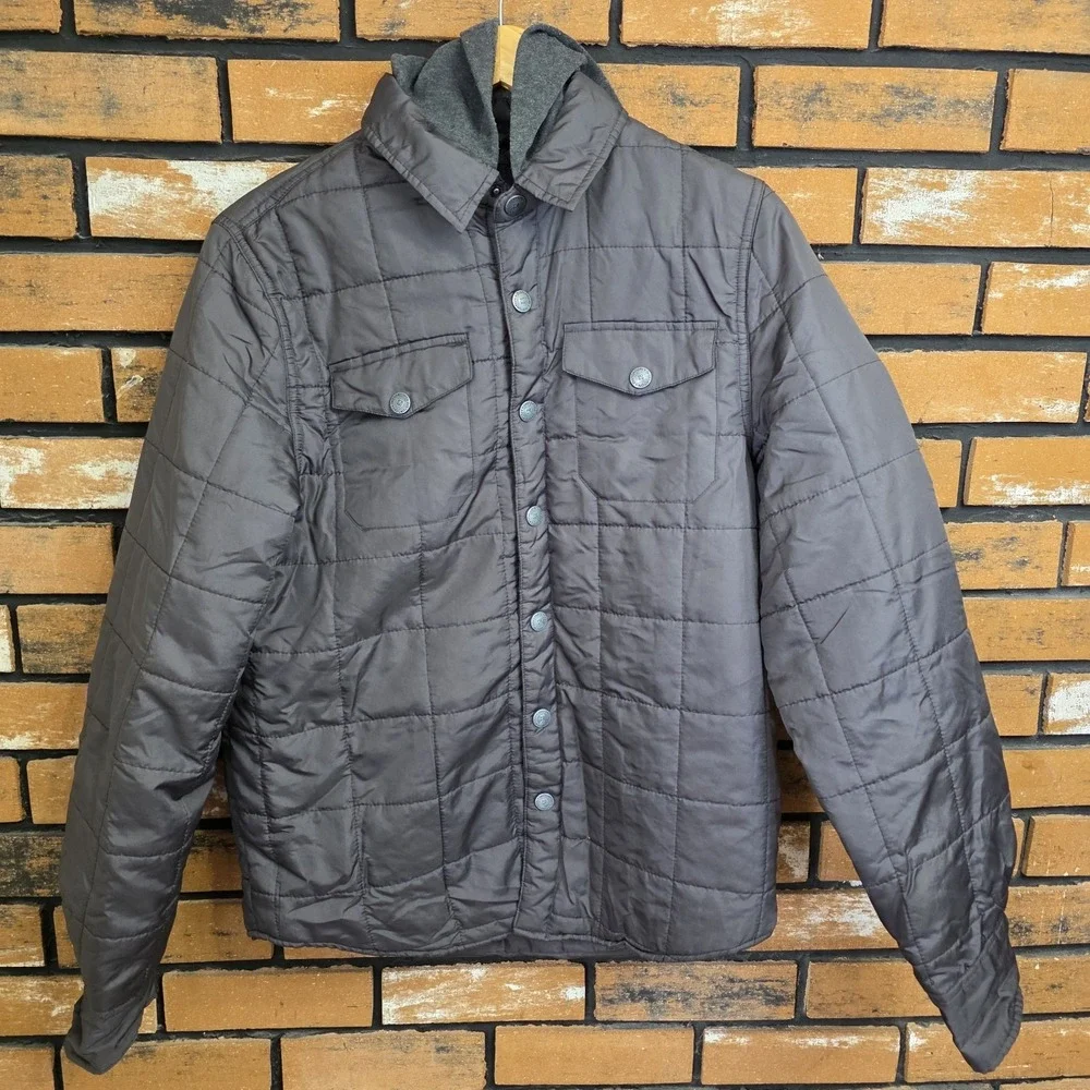 Distortion Quilted Jacket Men's Medium Fleece Hood Gorpcore Utility Pockets FLAW